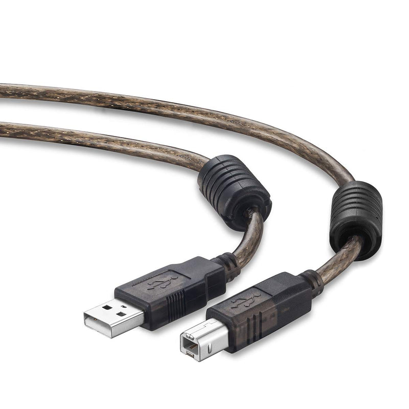 Tan QY Active USB 2.0 Printer Cable 100Ft - A-Male to B-Male High Speed Printer/Scanner/Repeater Cable for HP, Canon, Lexmark,Dell, Samsung etc (100Ft/30M) 100Ft/30M