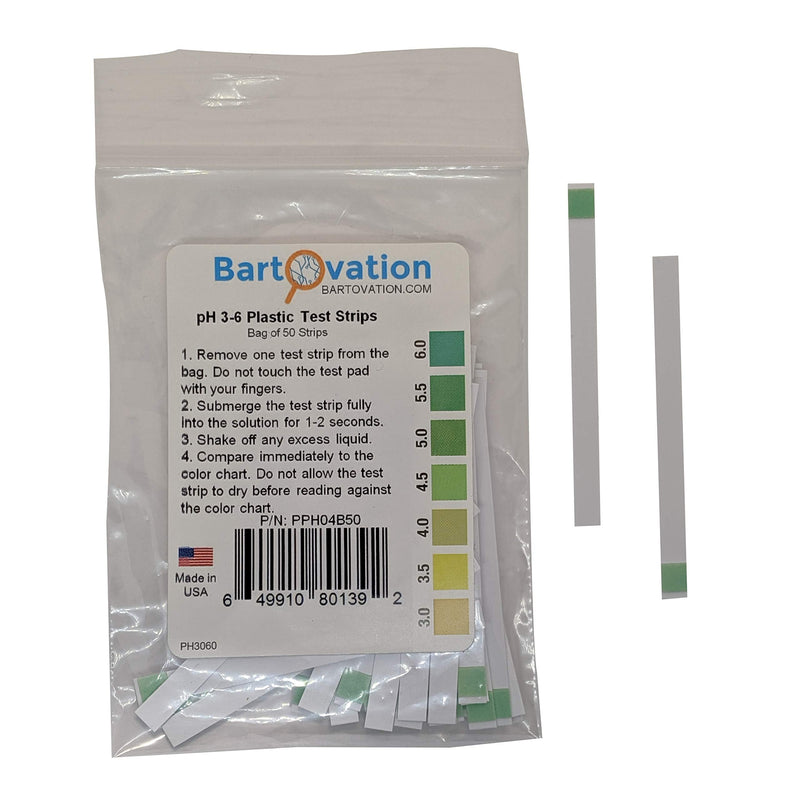 [Australia - AusPower] - pH 3-6 Short Range Test Strips [Bag of 50 Strips] for Testing Sushi Rice, Salsa, and Kefir 