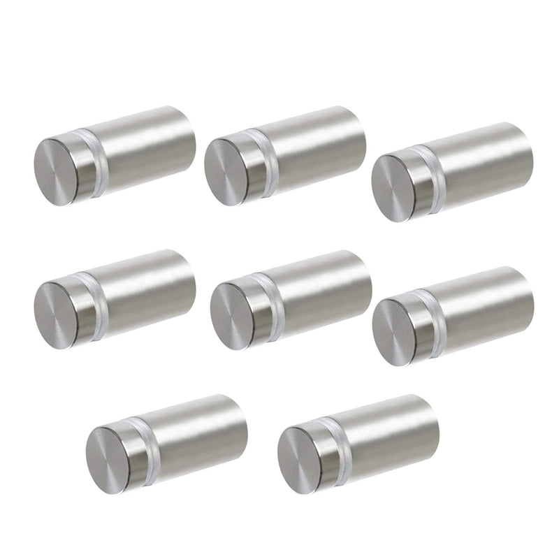 [Australia - AusPower] - Standoff Screws for Wall Mount Acrylic Picture Frame Hardware 1/2" x 1" Aluminum Silver Finish Nails for Acrylic Glass Sign Holder 8 Pcs 
