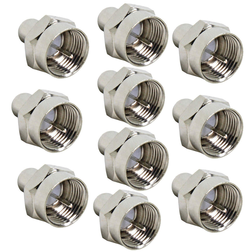 [Australia - AusPower] - Coax Cap Cover, 75 Ohm Terminator, 10-Pack, Coax Terminator Caps for Ports on Splitter, AMP, Coaxial Cable, TV Antenna, Wall Plates, Booster 