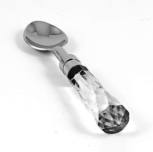 Spoon - Cutlery Set - For Fruit - Dessert - Ice Cream -Stainless Steel - with Crystal Handle -Spoons are 5.75" Long - Beautifully Gift Boxed - Set of 4 - by Barski