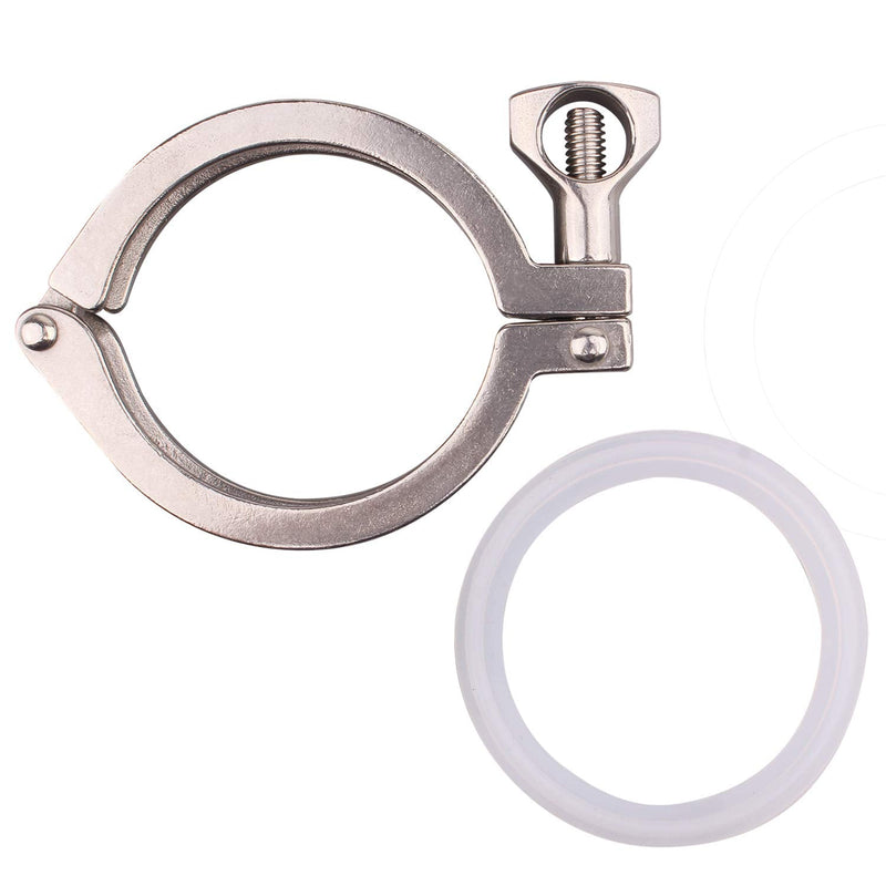 [Australia - AusPower] - DERNORD Tri-clamp Single Pin Heavy Duty Tri Clamp Stainless Steel 304 with Wing Nut for Ferrule TC with 1PC Silicone Gasket (3inch Tri Clamp+Silicone Gasket) 3inch Tri Clamp+Silicone Gasket 