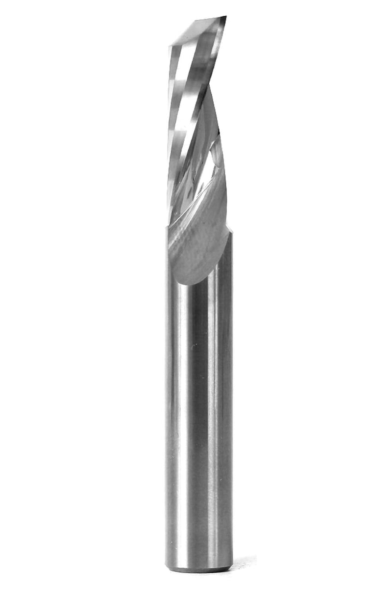 YONICO Solid Carbide Single Flute Upcut End Mill Router Bits CNC Spiral O Flute 3/8-Inch Diameter 3/8-Inch Shank 31017-SC 3/8" Diameter - 1-1/8" Length