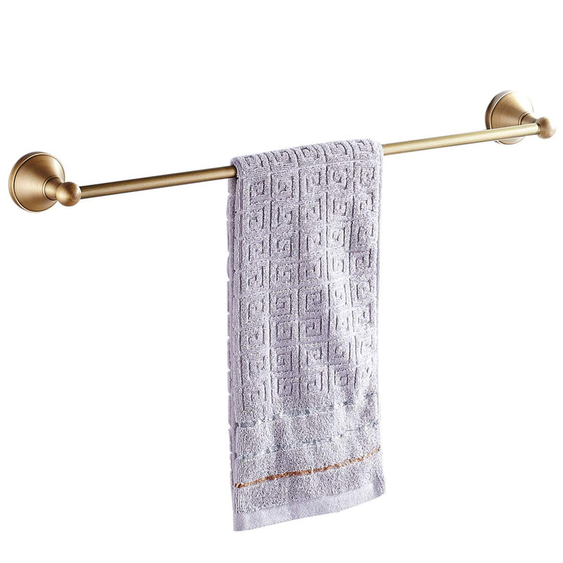 Flybath Towel Bar Rail Single Layer Antique Brass Towels Hanger Holder Wall Mounted 57 cm / 22 Inch, Brushed Bronze