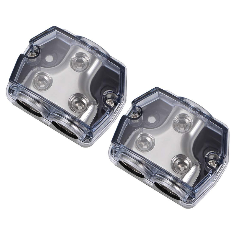 [Australia - AusPower] - uxcell 2 Way Power Distribution Block 0 Gauge in 0 Gauge Out Power Ground Distributor for Splitter 2pcs 