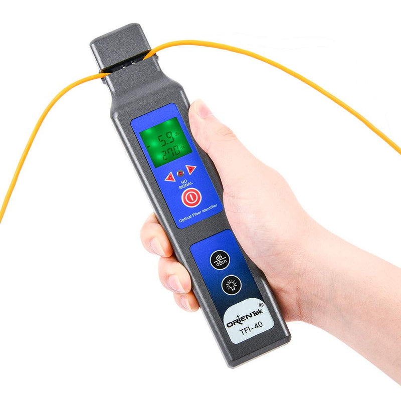 [Australia - AusPower] - ORIENTEK TFI-40 Optical Fiber Identifier All-in-one Chuck Live with 10mw VFL 800nm-1700nm Fiber Detector Traffic Identifier OFI 