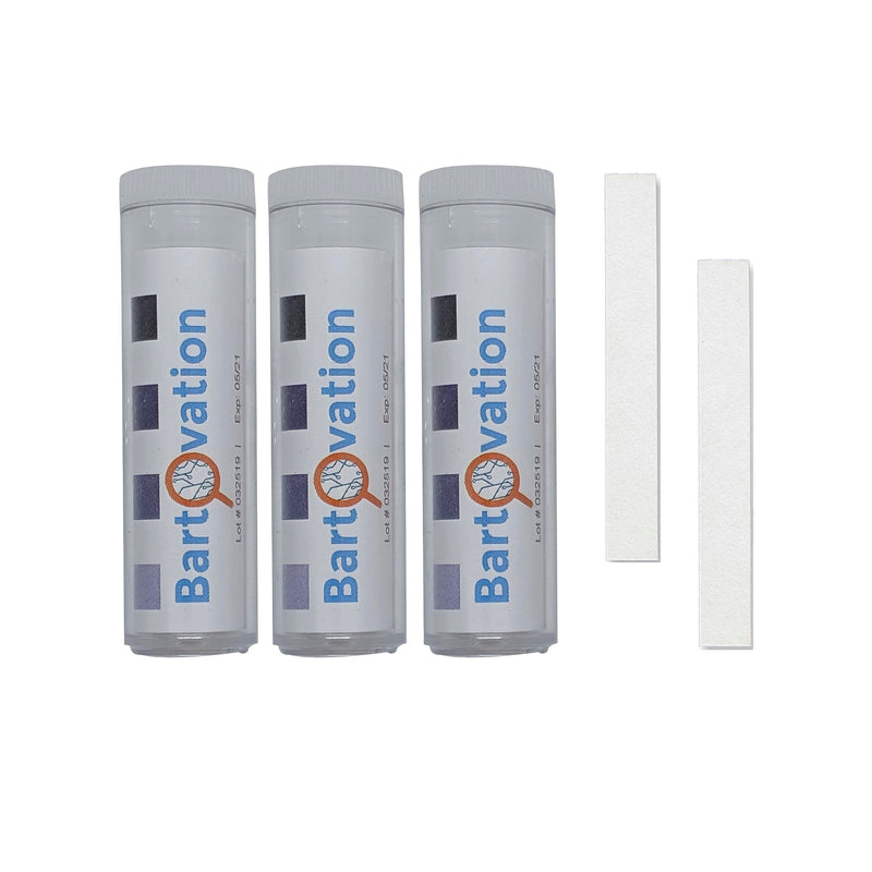 Three Pack Restaurant Sanitizer Chlorine Test Paper, 10-200 ppm [3 Vials of 100 Paper Strips] 300