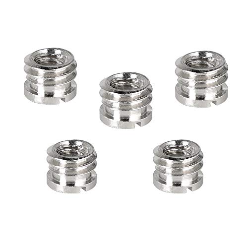 CAMVATE 1/4"-20 Female to 3/8" -16 Micro Screw Adapter (Pack of 5)