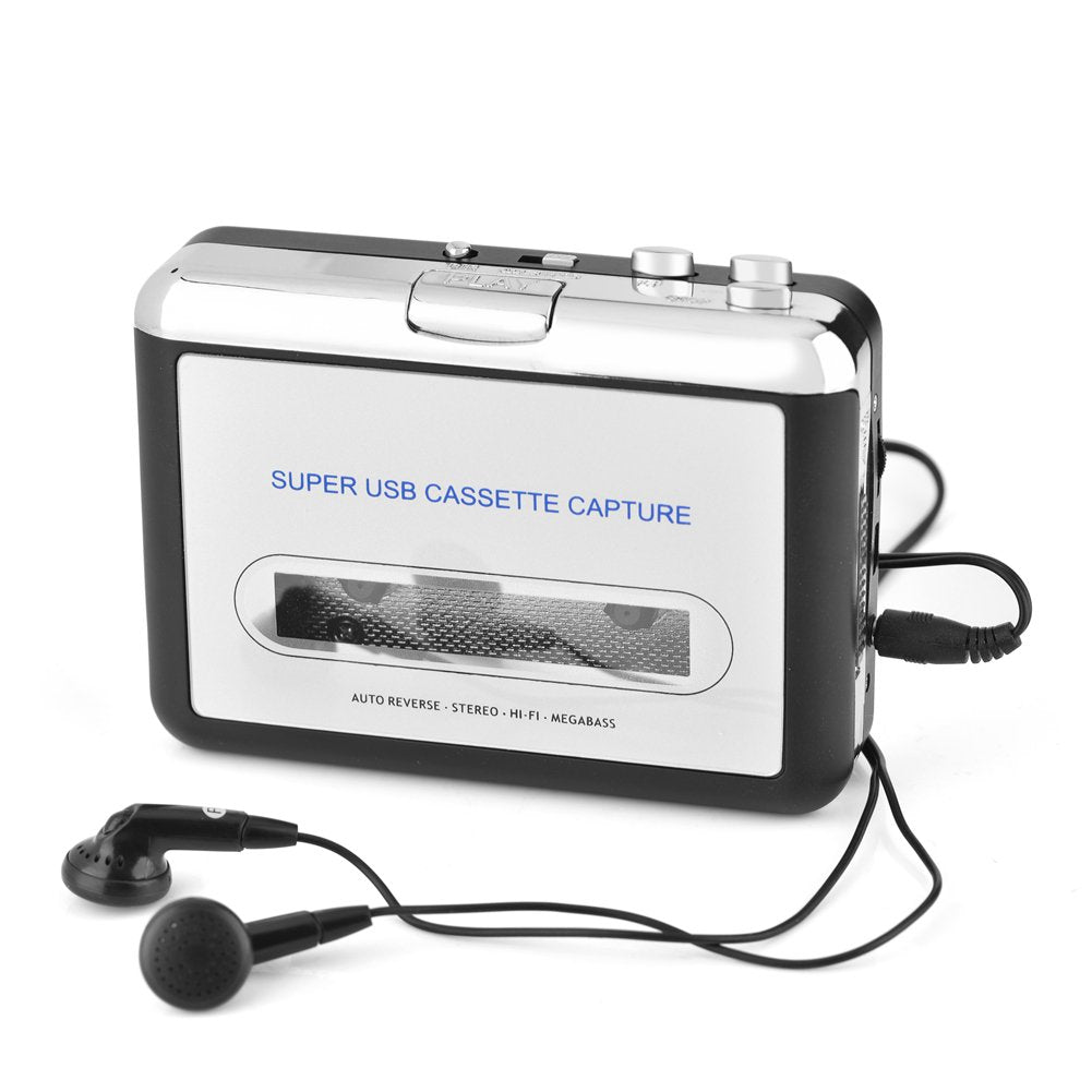 [Australia - AusPower] - Cassette to MP3 Converter, Walkman Tape Player Personal USB Cassette Tape to PC MP3 CD Switcher Converter Capture Audio Music Player with Headphones 