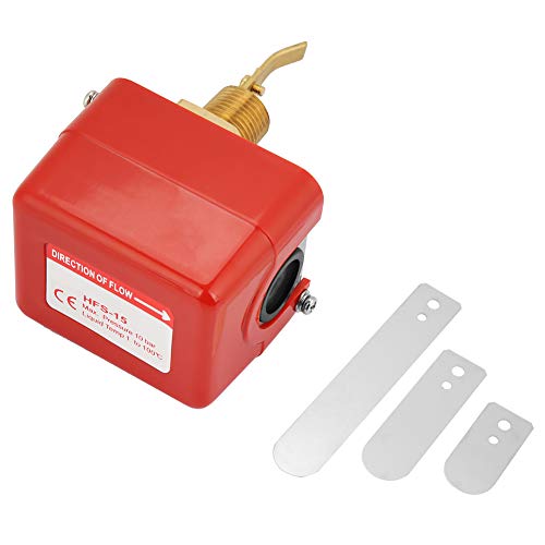 Water Flow Switch Automatic Paddle Flow Switch 1/2 Inch for Water and Oil Flow Monitor Thread Connection for Liquid Measurement