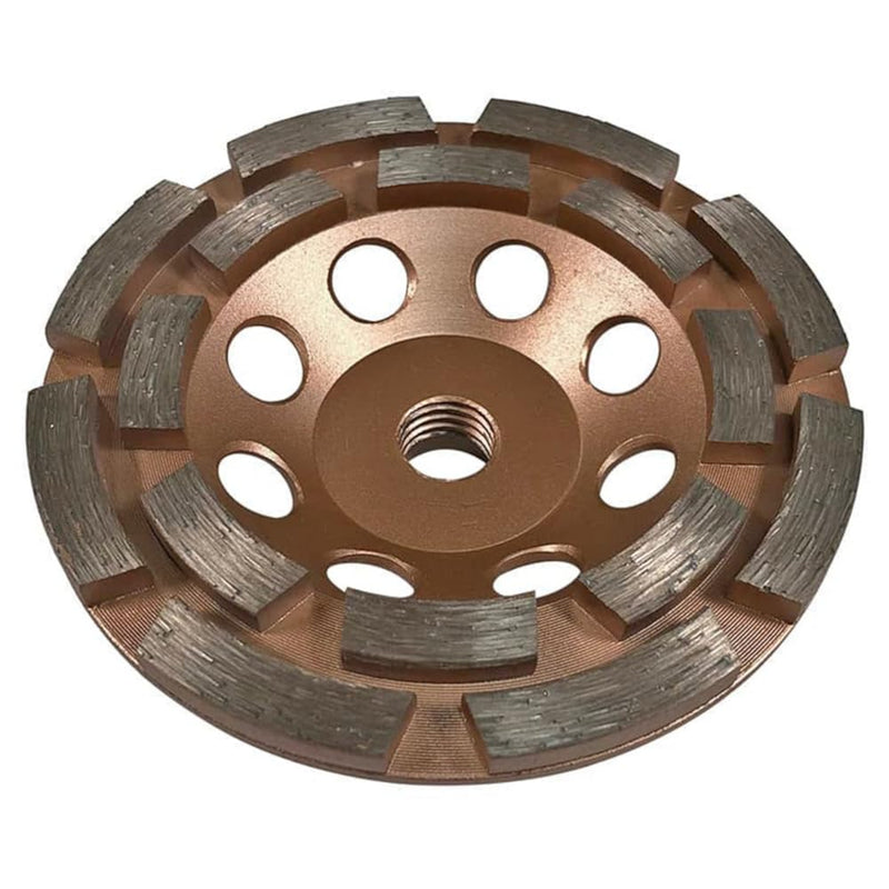 [Australia - AusPower] - 4.5" Diamond Grinding Wheels for Concrete or Masonry, 16 Double Row Segments, 30/40 Grit, Medium Bond, 5/8"-11 Arbor 4.5"- 16 Segs Premium Double Row - 5/8"-11 Arbor 