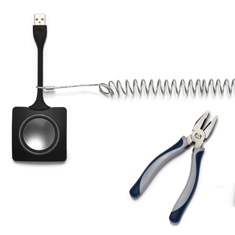 [Australia - AusPower] - Coils 5 Pack - Extendable, Expandable, Retractable Cable Tethers, Anti Theft Cable Locks, Security Cable with Nylon coated stainless steel wire, Free Crimping Tool, Secure Devices Silver Tetherties Coils Cable Tethers 