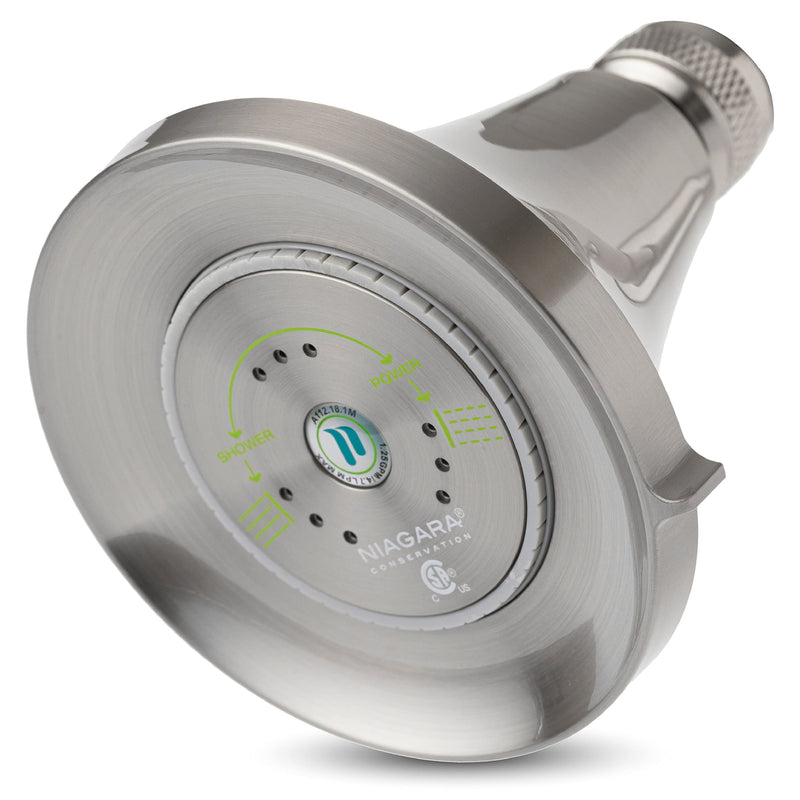 Niagra Conservation N3912BN Earth Luxe High Efficiency Showerhead, Brushed Nickel 1.25 GPM