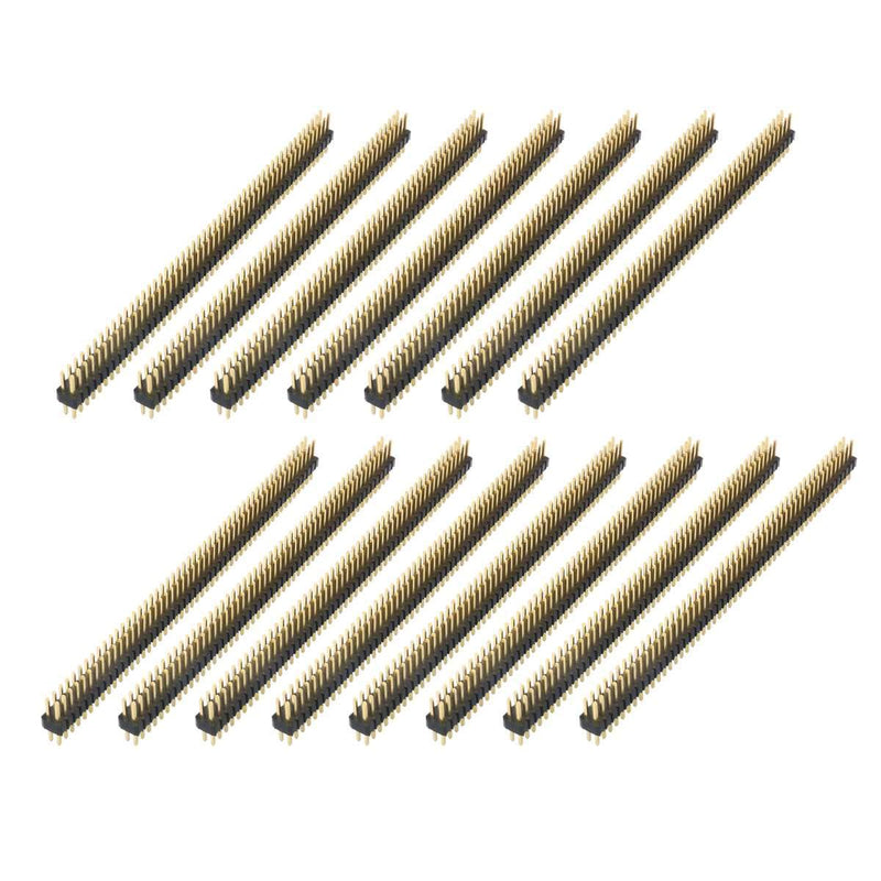 [Australia - AusPower] - 15pcs 50 Way Double Row Straight Pin Male Header Strip 1.27mm Pitch 