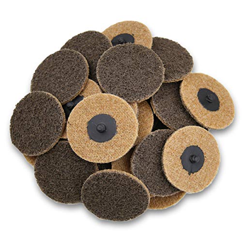 COSPOF 3-inch brown coarse quick change sanding discs, 25-pack for die grinders