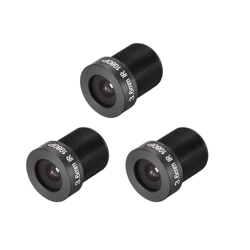 [Australia - AusPower] - uxcell 3 Pcs CCTV Camera Lens 3.6mm Focal Length 1080P F2.0 1/3 Inch Wide Angle for CCD Camera 