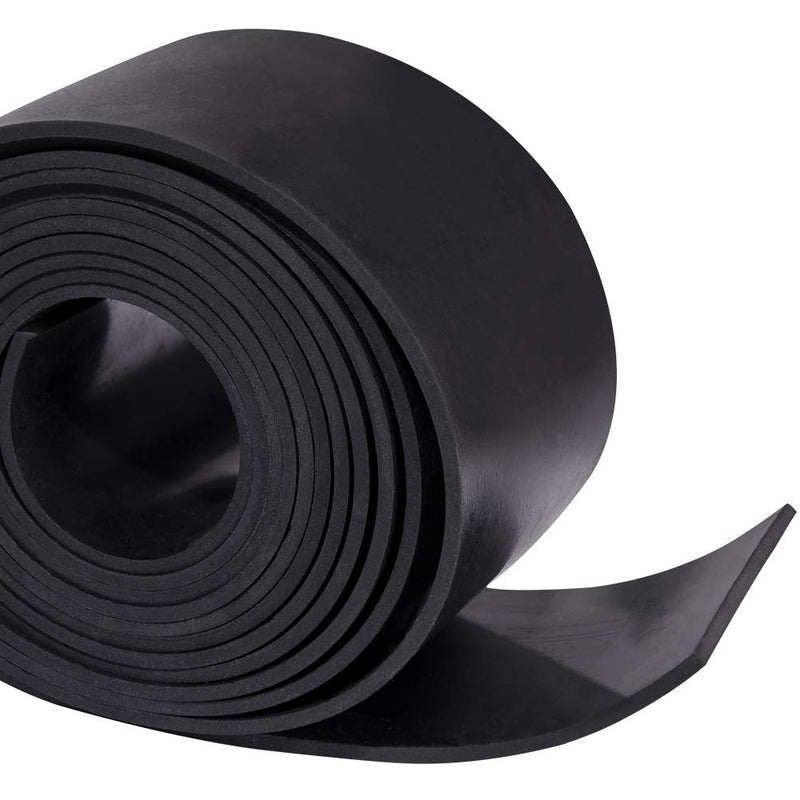 TORRAMI Rubber Gasket Sheet Material 1/8 (.125) Inch T X 3 inch W X 10 Feet, for Sealing,Protection, Abrasion, Supports, Leveling, Bumpers 3" Wide X 10' Long 1/8 (.125)" Thick