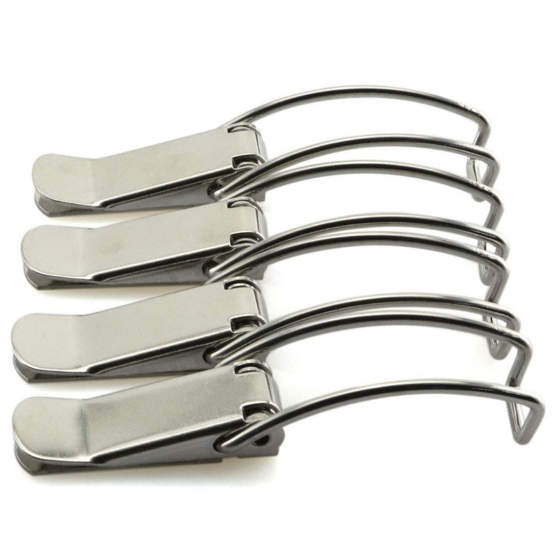 [Australia - AusPower] - 4pcs 85mm/3.35 inch Spring Loaded Toggle Latch Hasp,304 Stainless Steel Box Cabinet Spring Loaded Locks Hasps L115B-85mm 