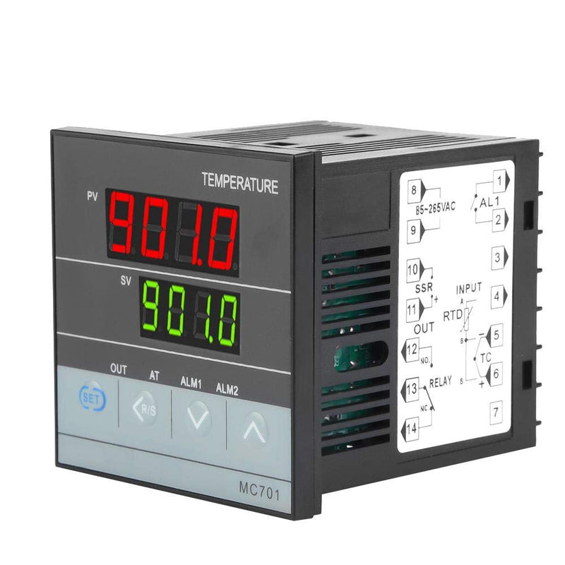[Australia - AusPower] - YWBL-WH MC701 Digital PID Temperature Controller K Type PT100 Sensor Input Relay SSR Output 