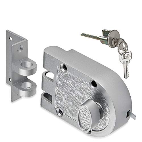 Jimmy Proof Night Latch for Front Door Silvery Color