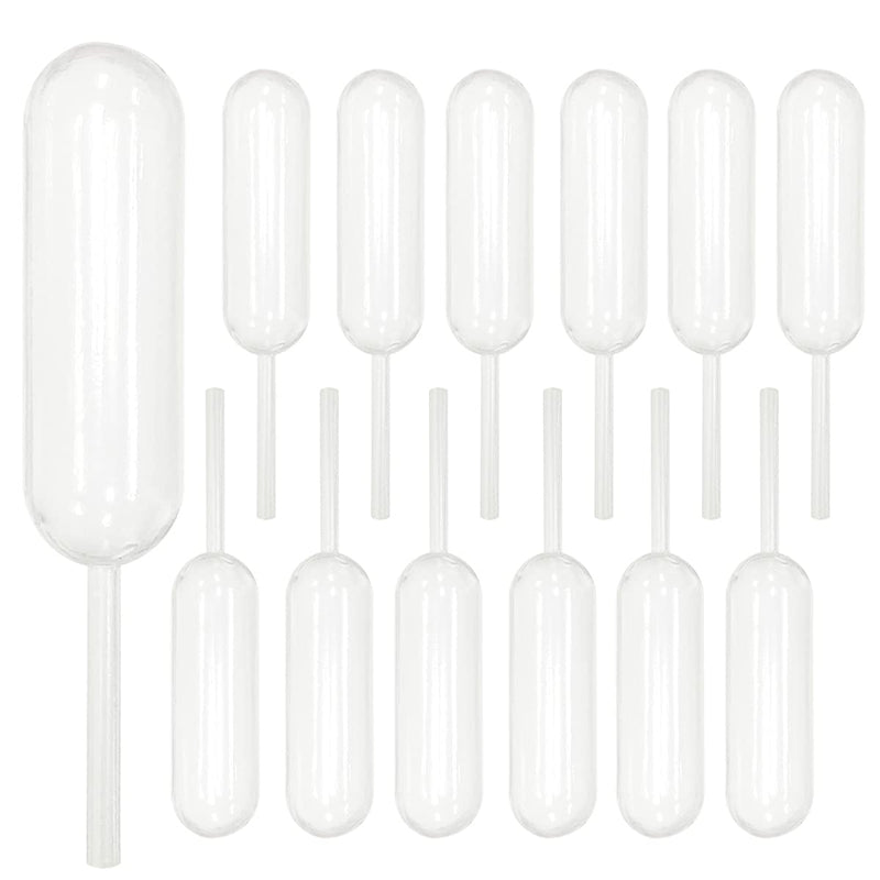 [Australia - AusPower] - Cupcakes Pipettes, 50PCS 4ml Clear Plastic Transfer Liquid Dropper Pipettes, Suitable for Chocolate or Strawberries Cupcakes, Ice Cream, Mini Cakes, Waffles, Children's Painting, Kitchen Supplies 