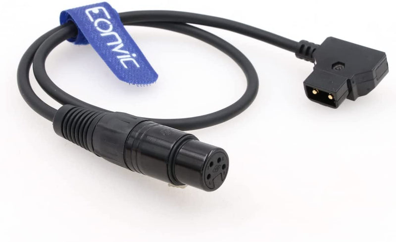 [Australia - AusPower] - Eonvic Power Cable for Sony F55/F5 Venice Panasonic GH4-YAGH Camera Monitor DSLR Camcorder D-Tap Male to 4-Pin XLR Female (Straight Cable-25cm) Straight Cable-25cm 