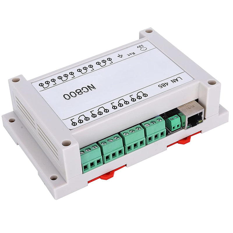 [Australia - AusPower] - Ethernet RJ45 TCP/IP Relay Remote Control Board 8-Channel Relay Module Board 10A Relay Controller Network Relay Switch Controller Module for Smart Home Control 250V/AC with Case(Black) 