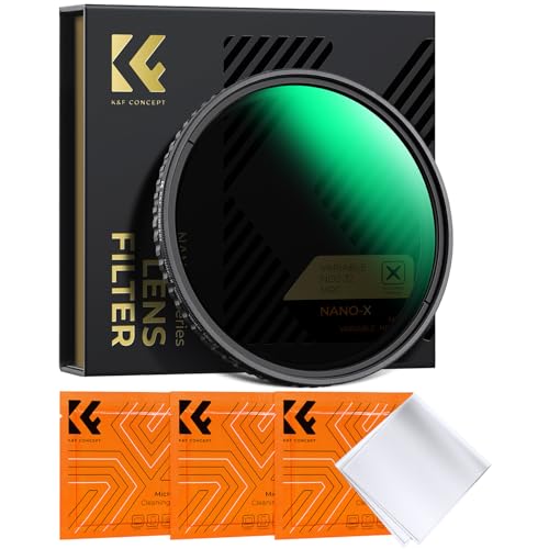 K&F CONCEPT 49mm Variable ND Filter ND2-ND32 (1-5 Stops) No X Cross