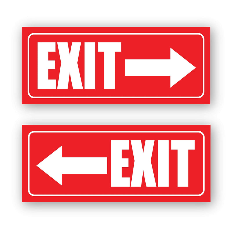 Exit Sign Arrow Stickers Left and Right