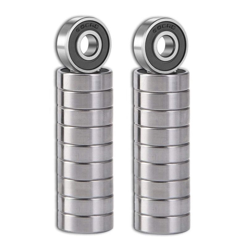 [Australia - AusPower] - Donepart 608-2RS Bearing, 608 Bearings, C3 High Speed 8mmx22mmx7mm Bearings, Double Sealed Small Bearings for Fidget Spinner, Skateboards, Scooter, 3D Printer, etc (20pack) 20 