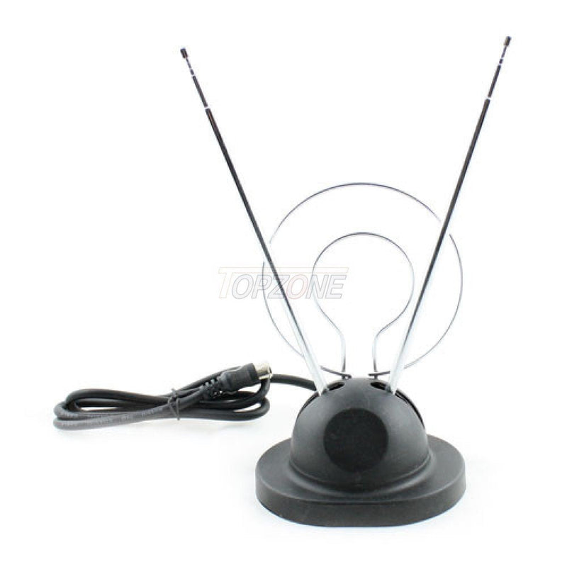 [Australia - AusPower] - Topzone 3 FT Universal Rabbit Ear UHF/VHF Color Antenna with Push-on Connectors. 