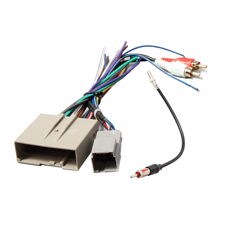 [Australia - AusPower] - RED WOLF Radio Wiring w/Antenna Adapter RCA Input Replacement for Ford 2006-2012, Lincoln 2006-2010, Mercury 2006-2009 Aftermarket Stereo Install Wire Cable Harness with RCA Adapter Plug Radio harness w/Antenna 