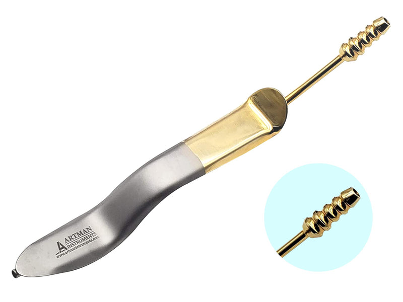 [Australia - AusPower] - Minnesota Cheek Retractor with Suction Gold Plated Surgical Dental Instruments ARTMAN Brand by Wise Linkers 