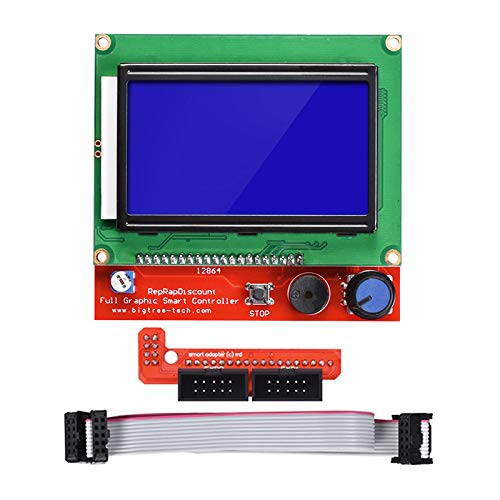 [Australia - AusPower] - HiLetgo 3D Printer Reprap Smart Controller 12864 LCD Display with Smart Controller Board for 3D Printer RAMPS 1.4 Reprap Mendel Prusa for Arduino 128x64 LCD Blue Color 