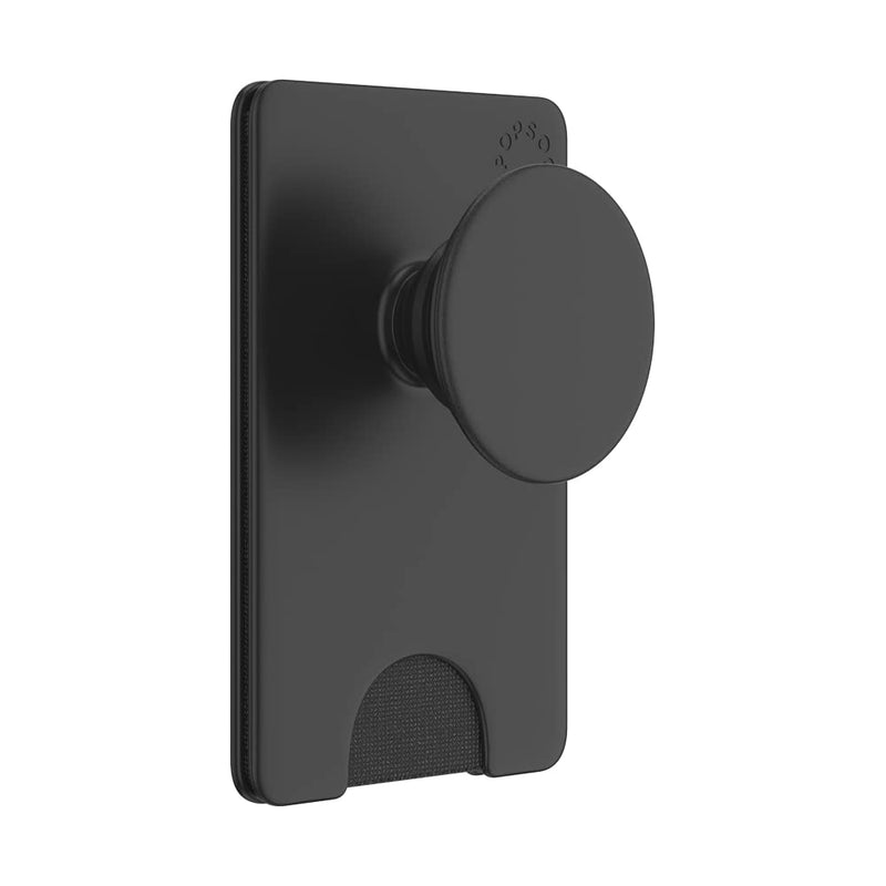 [Australia - AusPower] - PopSockets Phone Wallet with Expanding Phone Grip, Phone Card Holder, Solid PopWallet - Black Adhesive 