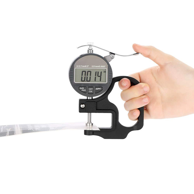 [Australia - AusPower] - Wendry Digital Thickness Gauge, LCD Digital Display, Measuring Range is 0-12.7mm, Thickness Meter Electronic Micrometer with LCD Display 