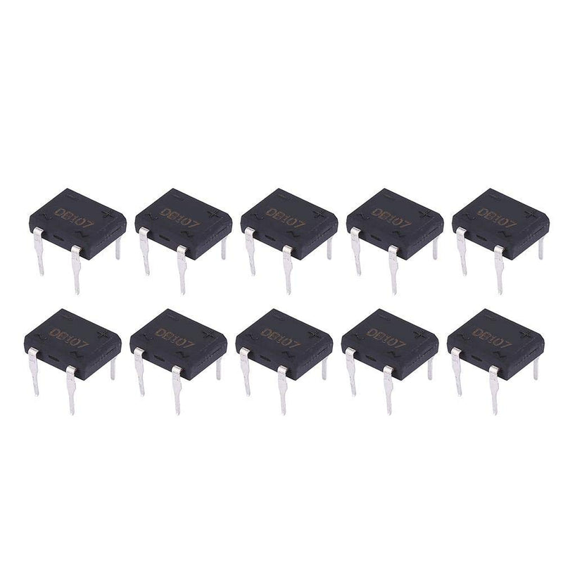 [Australia - AusPower] - Garosa DB107 Bridge Rectifier 1A 1000V Bridge Diode Bridge 4 Pins for Household Appliances Industrial Electronic Circuit(10Pcs) 