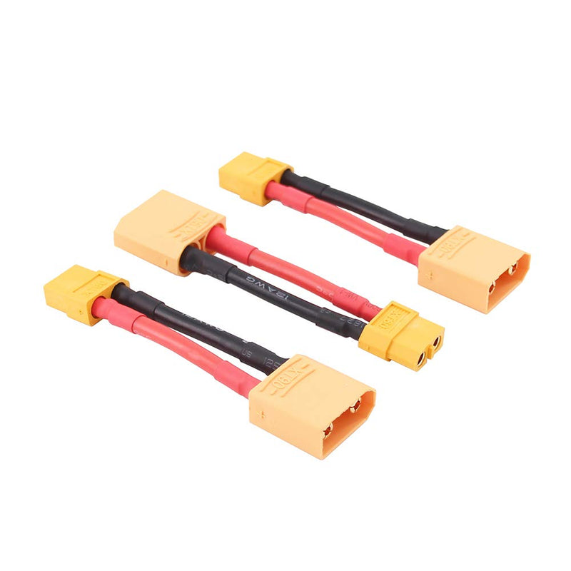 [Australia - AusPower] - OliRC 3pcs XT90 Male to XT60 Female RC Connector Converter Adapter with 12awg 5cm Wire(C86-3) 