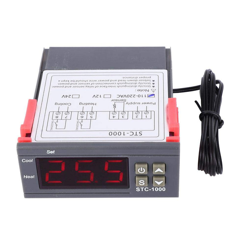 [Australia - AusPower] - Digital Temperature Controller Thermostat Sensor Switch Dual Relay Output Thermostat Temp Control Thermostat (110~240VAC) 110~240VAC 