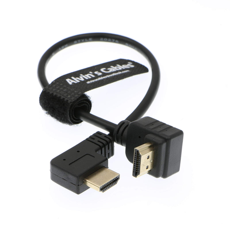 [Australia - AusPower] - Alvin's Cables Z CAM E2 L Shape 2.0 HDMI Cable for Portkeys BM5 Monitor 90 Degrees up to Right Angle Down 30cm 11.8in/30cm 