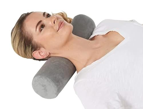 AllSett Health Firm Round Bolster Pillow - Memory Foam Cervical Neck Roll Pillow for Sleeping 17x4 Inch, Firm