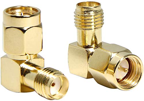 [Australia - AusPower] - SMA Right Angle, SMA Male to SMA Female Adapter Connector 90 Degree Elbow 20-Pack for FPV Goggles, Transmitter, VTX Antenna, Radio 