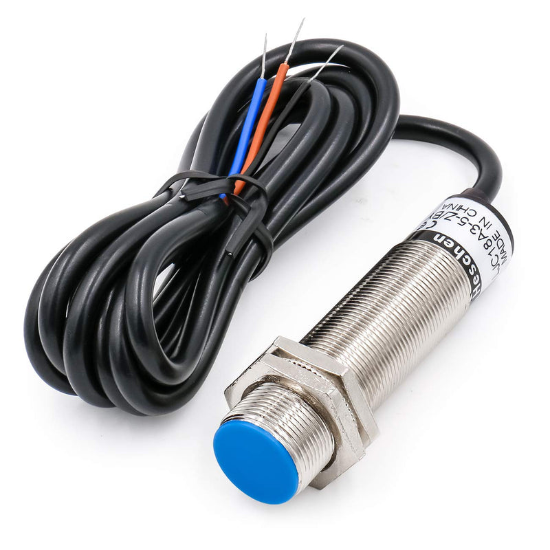 [Australia - AusPower] - Heschen M18 Capacitive Proximity Sensor Switch Shield Type LJC18A3-5-Z/BY Detection 5mm 10-30VDC 200mA PNP Normally Open(NO) 3 Wires 
