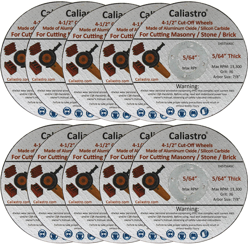 [Australia - AusPower] - 10 Pack – 4 1/2 Cut Off Wheel Concrete Grinding Wheel for Cutting Masonry Stone Brick Block - Compatible with All 4 1/2 inch Angle Grinder - Caliastro 
