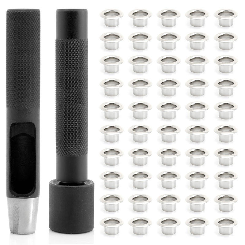 [Australia - AusPower] - CRAFTMEMORE 2mm Grommet Tool Kit Eyelet Setting Tool Grommet Setter Hole Punch Cutter & Pack of 100 Grommets (0.08" (2mm) Inside Diameter) 2mm - Standard Model 