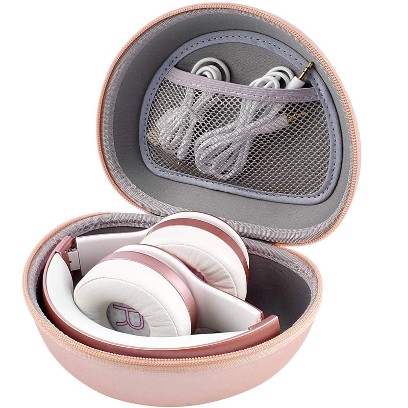 [Australia - AusPower] - Headphone Case for Picun P26 / for Beats Solo3 2/ for Beats Studio3/ for Elecder i39 On-Ear Headphones More Foldable Bluetooth Wireless Headset (Extra Large) - Rose Gold 