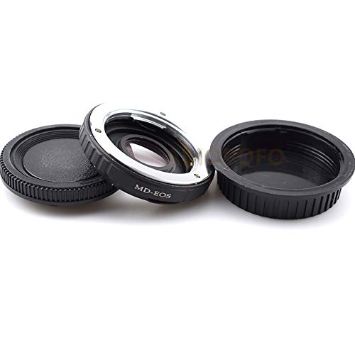MD to EOS Adapter with Optical Glass,Compatible with Minolta MD MC Rokkor Lens to & for Canon EOS (EF, EF-S) Mount SLR Cameras 7D 550D 500D 1000D 60D 50D, 40D, 30D, 20D, 10D 5D etc Minolta MD to EOS adapter (with optical glass)