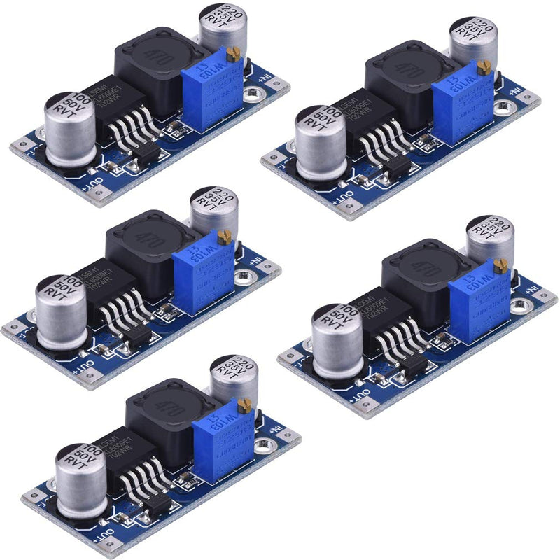 Hailege 5pcs XL6009 DC-DC Adjustable Boost Module DC3.0-30V to DC5-35V Output Voltage Power Converter PCB Module 400KHz