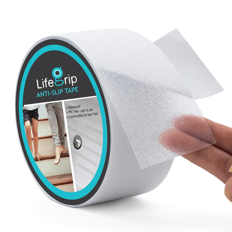 [Australia - AusPower] - LifeGrip Anti Slip Transparent Anti Slip Tape, 2 inch by 30 feet, Non-Slip Traction Grip Tape to Tubs, Boats, Stairs, Clear, Soft, Comfortable for Bare feet (2" X 30') 2" X 30' 