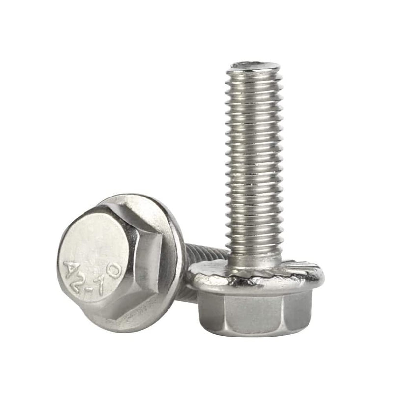 [Australia - AusPower] - M8 x 25mm Flanged Hex Head Bolts Flange Hexagon Screws, Stainless Steel A2, DIN 6921, 15 PCS M8-1.25 x 25mm 